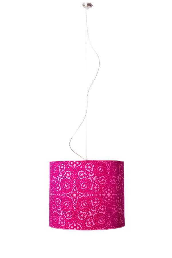 Lampa Paseo z welurowym wzorem, Decodore Basic,...