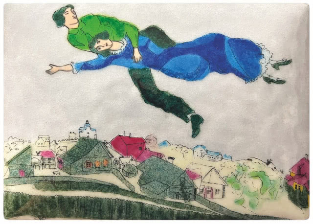 Obraz Marca Chagalla w technice emalierskiej