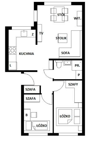 Funkcjonalne 3 - pokojowe mieszkanie