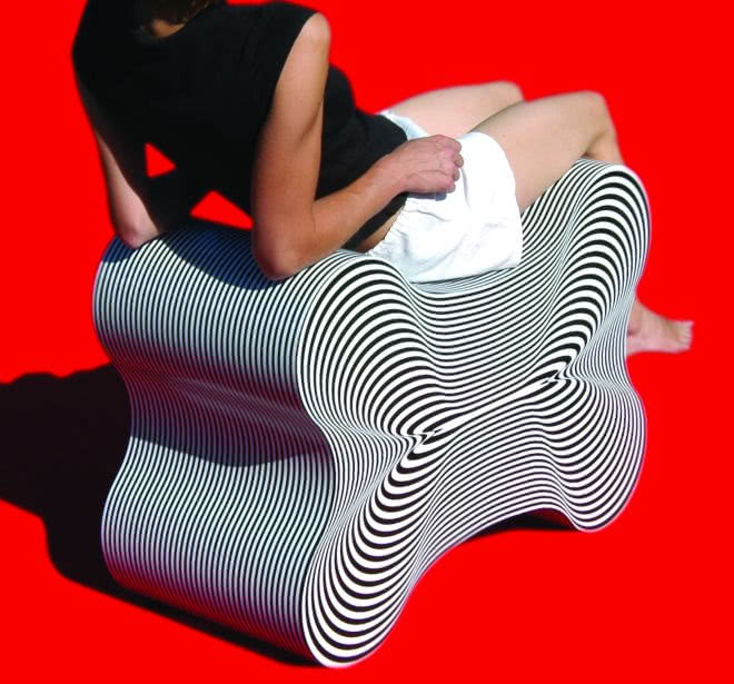 Siedzisko-kostka, którego efektowny wygląd...