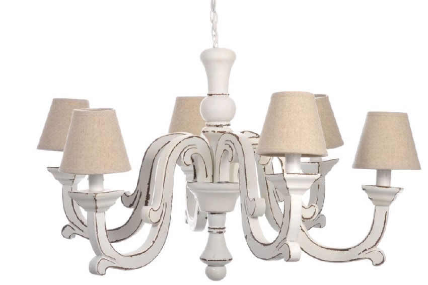 Drewniany żyrandol z kolekcji Blue Line, INNE...