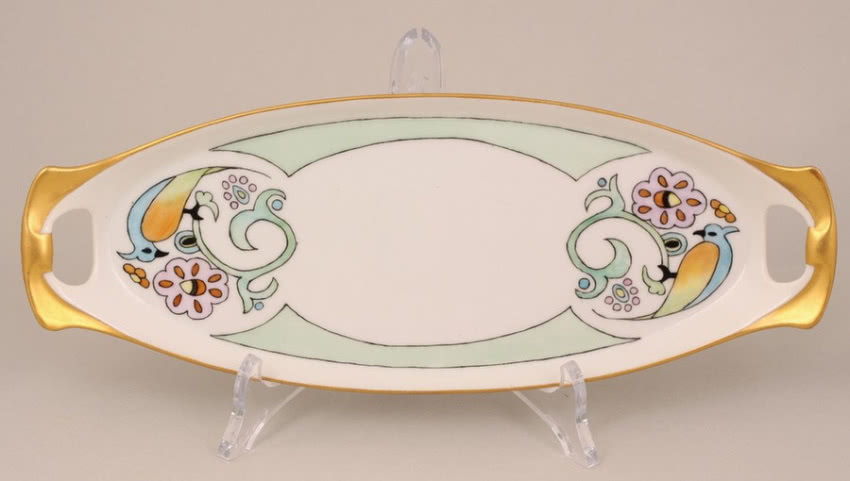 Patera (ok. 1900 r.), ręcznie malowana, dł....