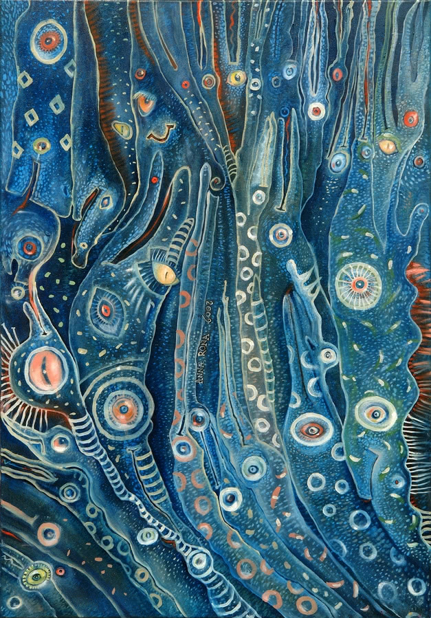 „Smoki” (2008), olej na płótnie, 100 x 70 cm,...