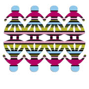 Puf zrobiony z tektury. Może też być podnóżkiem...