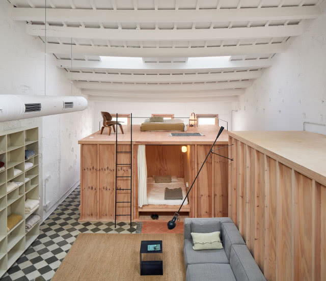 widok na część sypialnianą