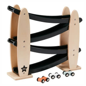 Drewniana Zjeżdżalnia dla Samochodzików Czarna, Kids Concept, MAMISSIMA, 139 zł