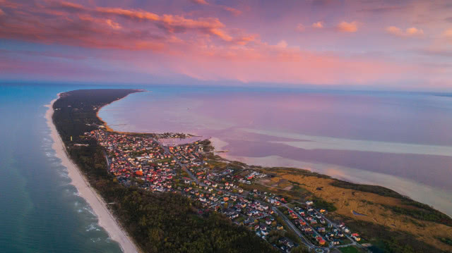 widok z lotu ptaka na hel