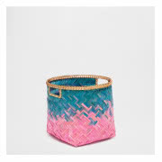 Bambusowy pleciony kosz