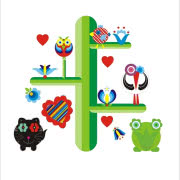 Puf zrobiony z tektury. Może też być podnóżkiem...