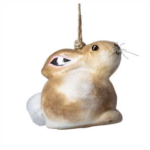 KOLEKCJA MODERN NATURE, 
Ozdoba wielkanocna szklany zając beżowy, DAGMARA, 39,90 zł