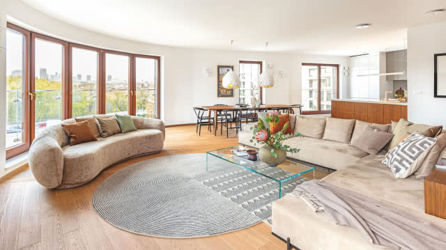 salon z widokiem na Wisłę Port Praski