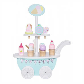Drewniana lodziarnia na kółkach - wózek, TRENDYSMYK, 229 zł