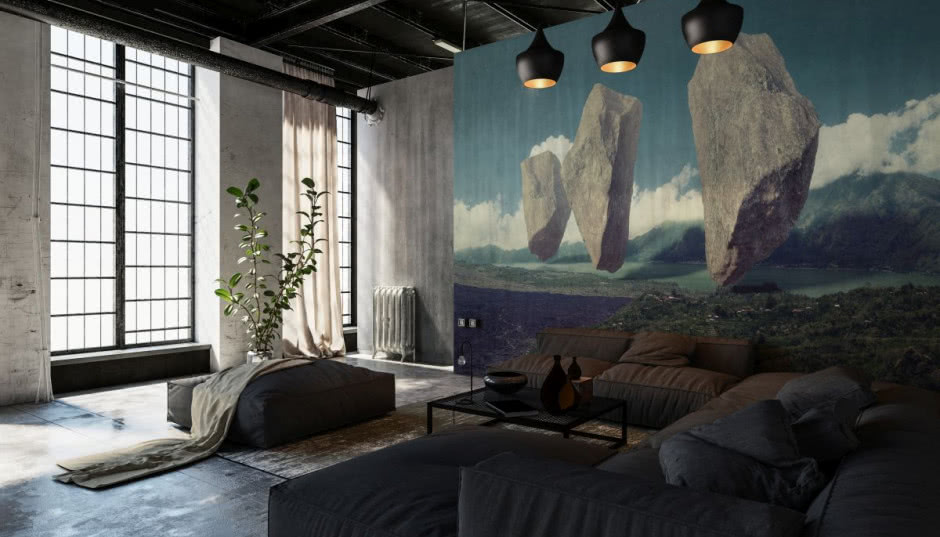 Geometria i sztuka na fototapetach