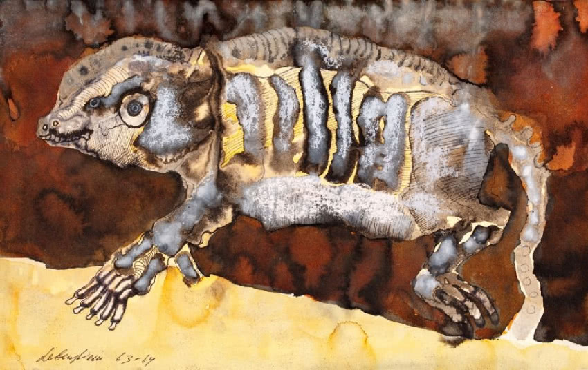 Jan Lebenstein, "Zwierzę", 1963-1964, gwasz,...