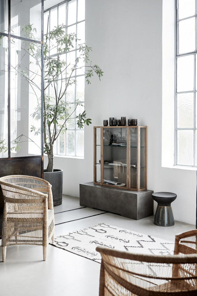 Salon w stylu japandi