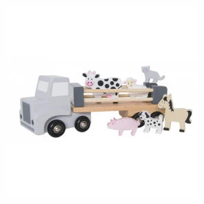 Drewniana ciężarówka ze zwierzętami Jabadabado, TRENDYSMYK, 119 zł