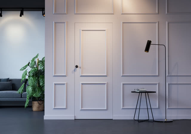 malowany stylizacja klasyczna, listwy cienne gakaortica czarny Arn Porta