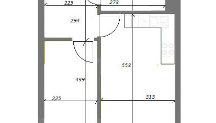 Salon z aneksem w małym mieszkaniu