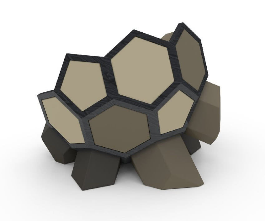 Fotel Quartz inspirowany forma kryształów,...