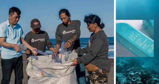 worek z plastikowymi butelkami