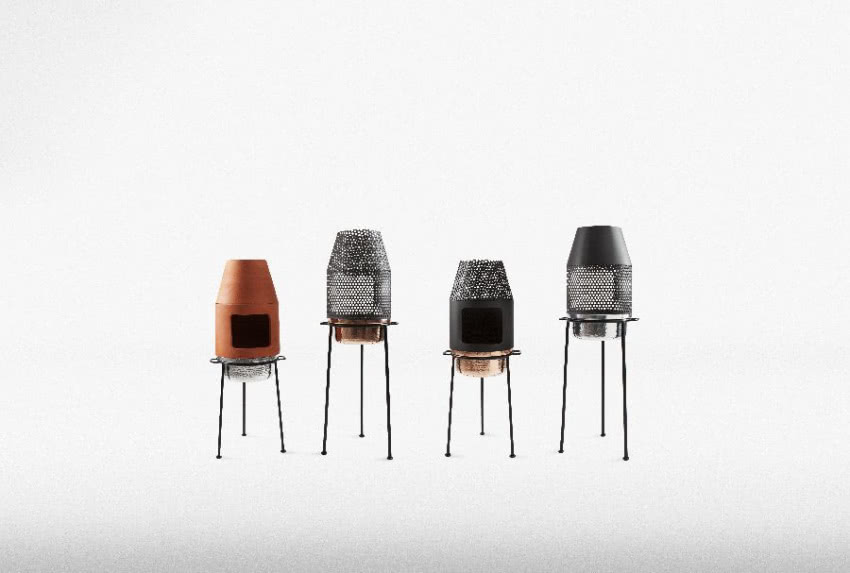 Biopaleniska Faro wykonane są z czerwonej gliny,...