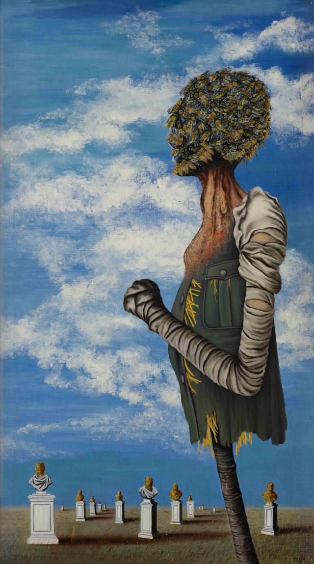 obraz z zasuszoną kobietą