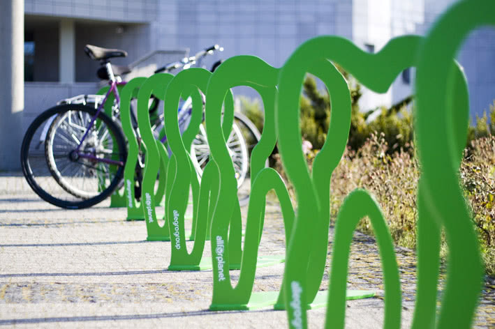 Stojak na rowery pod poznańskim centrum...