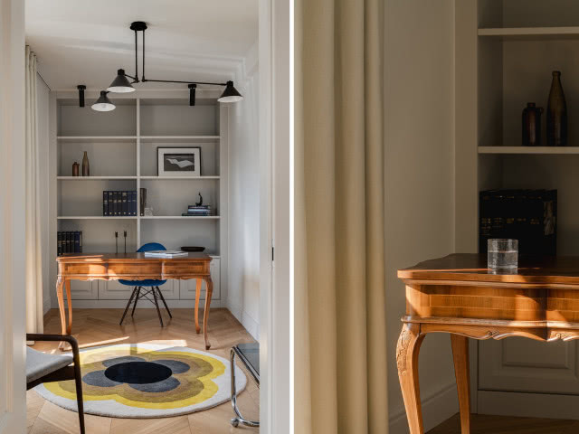 stuletnie biurko w gabinecie