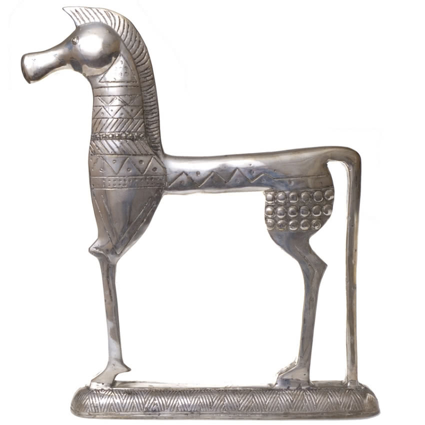 Koń trojański, metal, wym.:23 x 31 x 6 cm,...