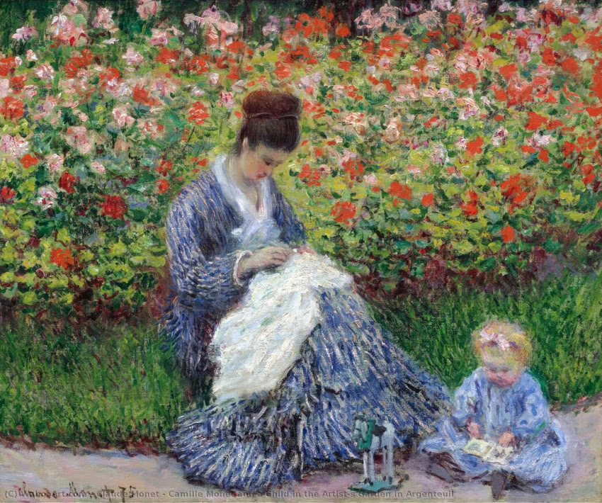 Claude Monet, "Camille Monet  z dzieckiem w...