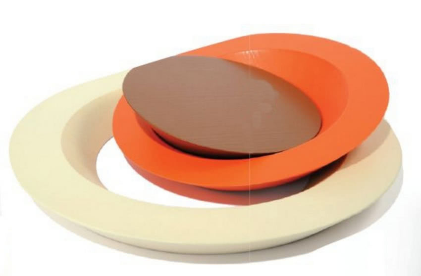 Składający się z trzech części talerz do...