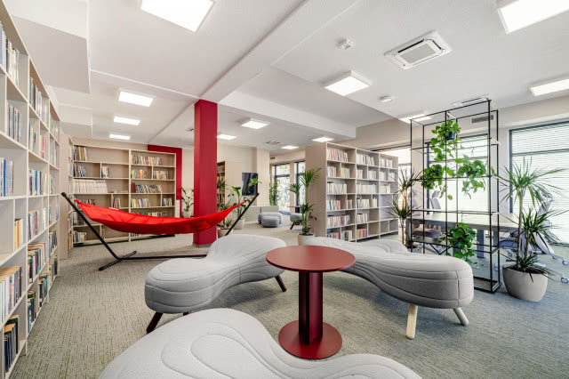 hamak w bibliotece