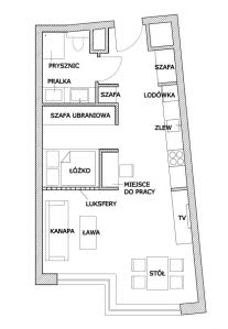 Funkcjonalne rozplanowanie mieszkania dla singla