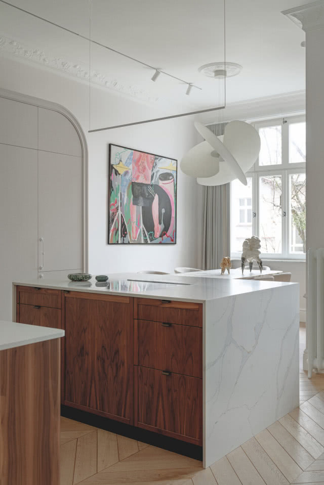 wyspa w kuchni stylowe mieszkanie