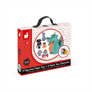 Zestaw artystyczny Papierowe Postacie, Janod, SCANDINAVIAN BABY, 59 zł