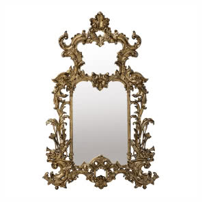 Lustro ozdobne złote