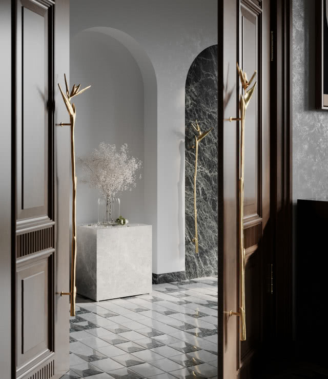 Mosiężne uchwyty Strelitzia Flower XL Limited Edition Left/Right - od 2800 zł.