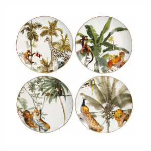 Komplet talerzy śniadaniowych Animaux, 4 elem., WESTWING NOW, 229,90 zł