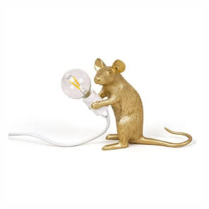 Lampa stołowa Mouse MAC, złoty, SELETTI, 338 zł