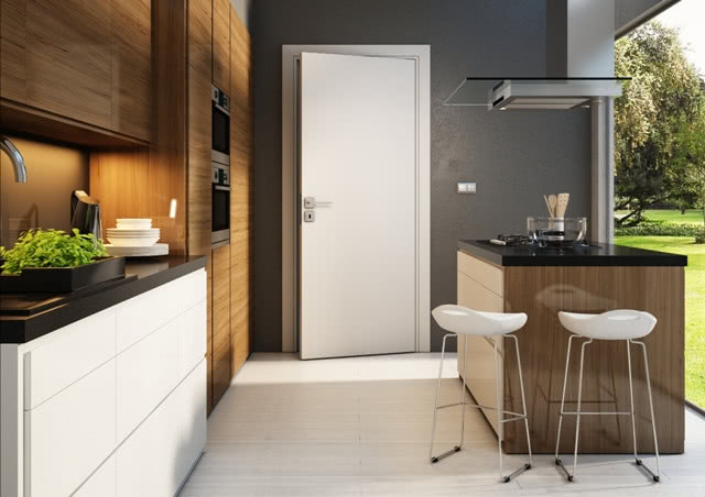 Drzwi do kuchni - styl nowoczesny