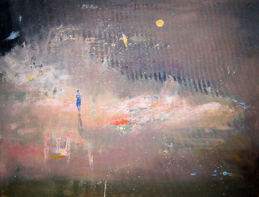 Eliza Kleczewska, "Zamyślony", akryl na płótnie,...