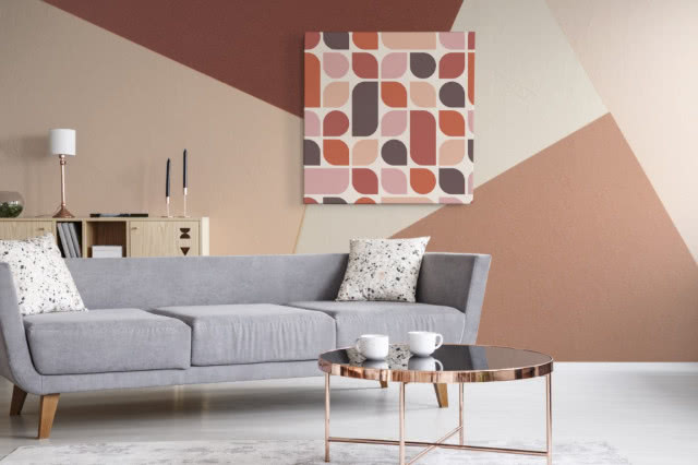 Geometryczne wzory na tapecie