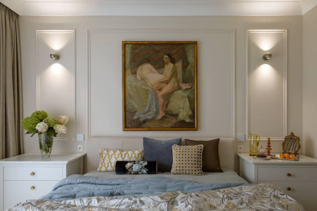 sztukaterie w sypialni