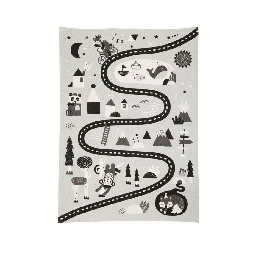 Dywan Forest 95x130 cm czarno-biały, SF MEBLE,...