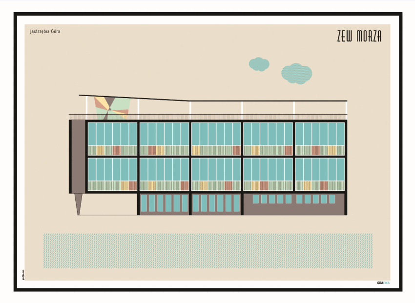 Plakat "Jastrzębia Góra/Zew Morza" z serii...