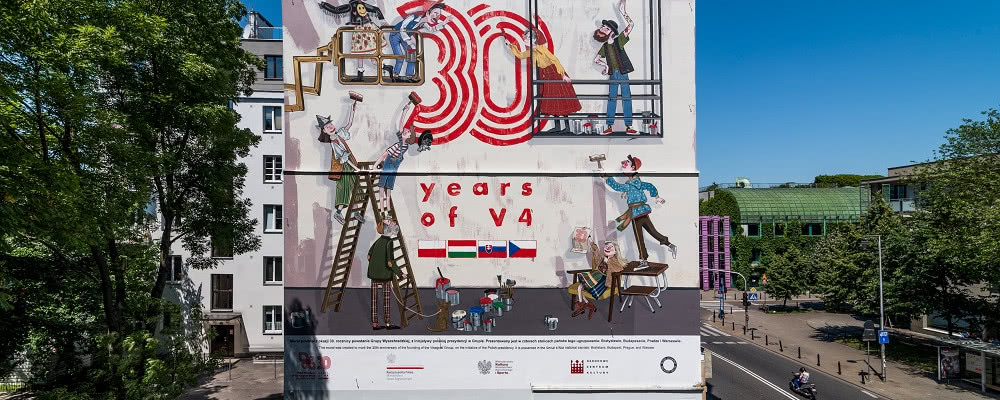Nowe murale na Pradze! Powstały z okazji 30-lecia Grupy Wyszehradzkiej