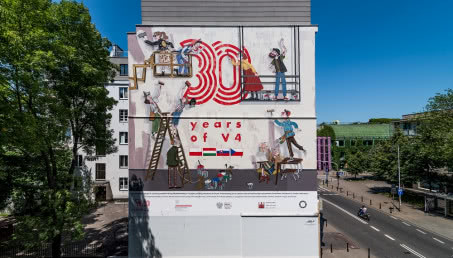Nowe murale na Pradze! Powstały z okazji 30-lecia Grupy Wyszehradzkiej