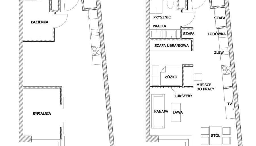 Funkcjonalne rozplanowanie mieszkania dla singla