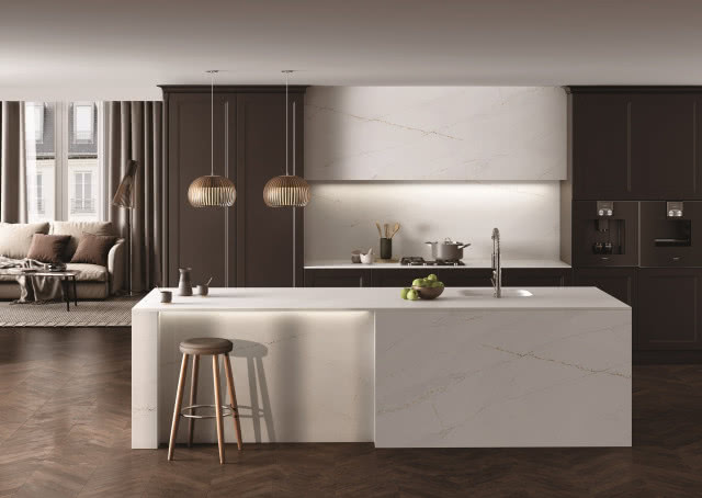 Kuchnia z kamienną wyspą