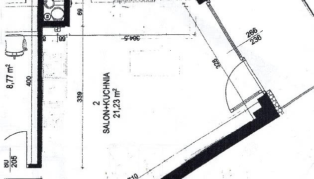 Salon z aneksem o nietypowym kształcie